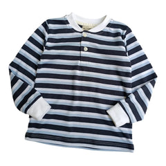Polo Manga Larga Frank Azul - Compostura