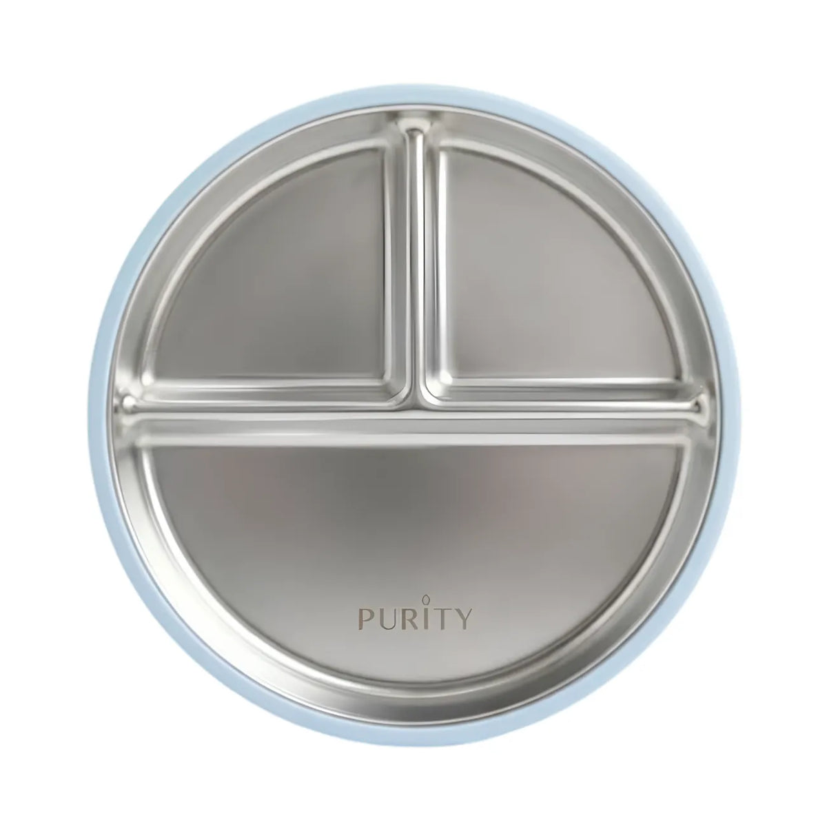Plato de Acero Purity Celeste