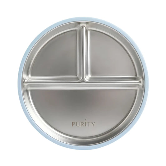 Plato de Acero Purity Celeste