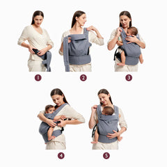 Portabebés Ergonómico Negro - Momcozy