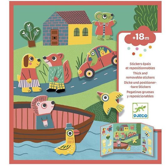Pegatinas Reposicionales Animales - Djeco