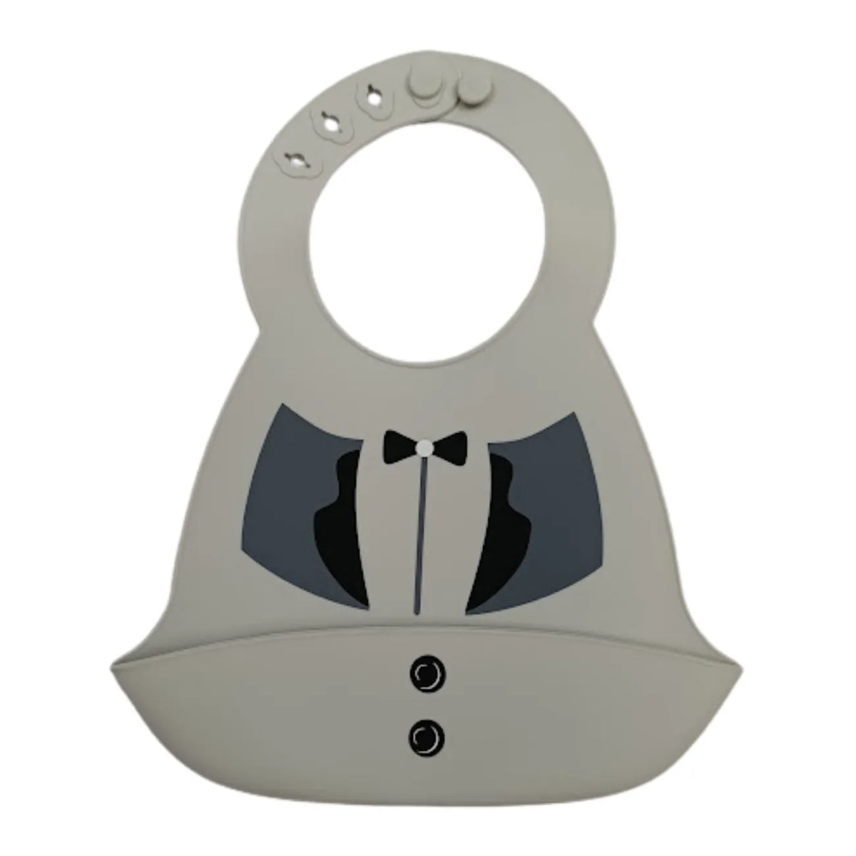 Babero Silicona Gris