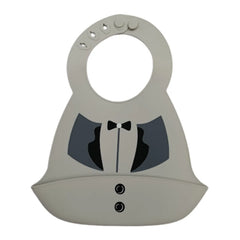 Babero Silicona Gris