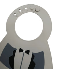 Babero Silicona Gris