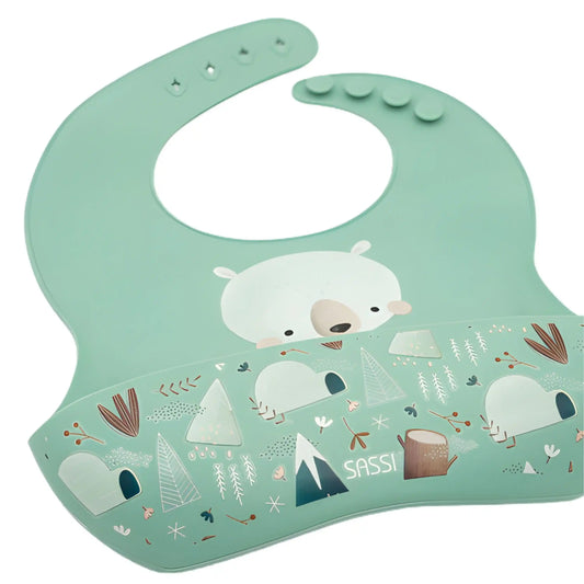 Babero de Silicona Munchy El Oso -  Sassi