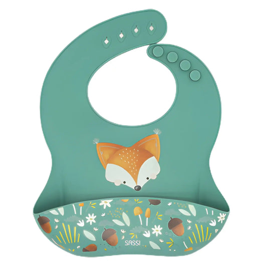 Babero de Silicona Crunchy El Zorro -  Sassi