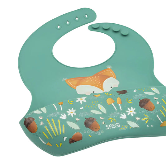 Babero de Silicona Crunchy El Zorro -  Sassi