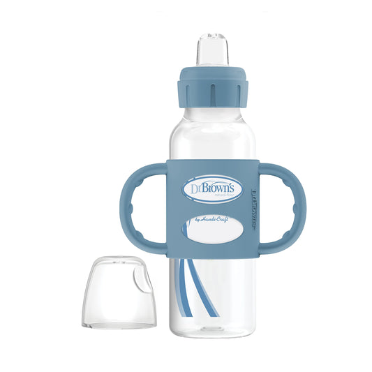 Biberón de Transición con Boquilla Boca Estrecha Azul 8oz