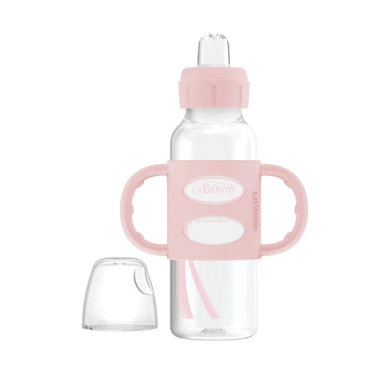 Biberón de Transición con Boquilla Boca Estrecha Rosa 8oz