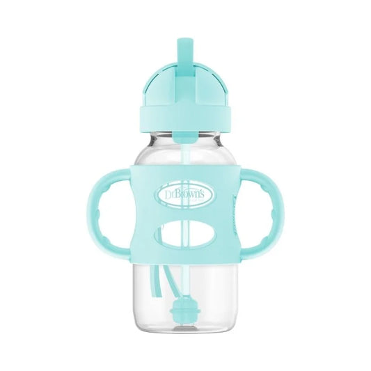 Biberón de Transición con Cañita Boca Ancha 9oz