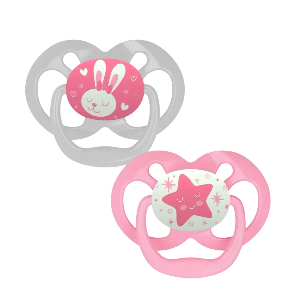 Set x2 Chupones Advantage Glow de 6 a 18 meses Estrella Dr. Browns