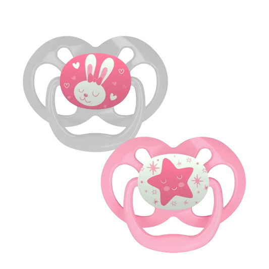 Set x2 Chupones Advantage Glow de 6 a 18 meses Estrella Dr. Browns