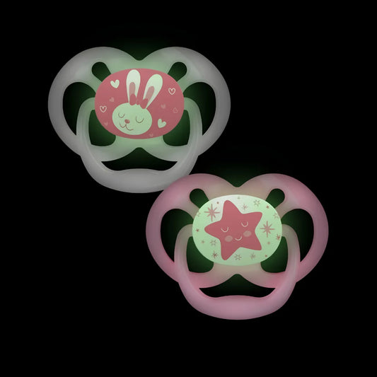 Set x2 Chupones Advantage Glow de 6 a 18 meses Estrella Dr. Browns