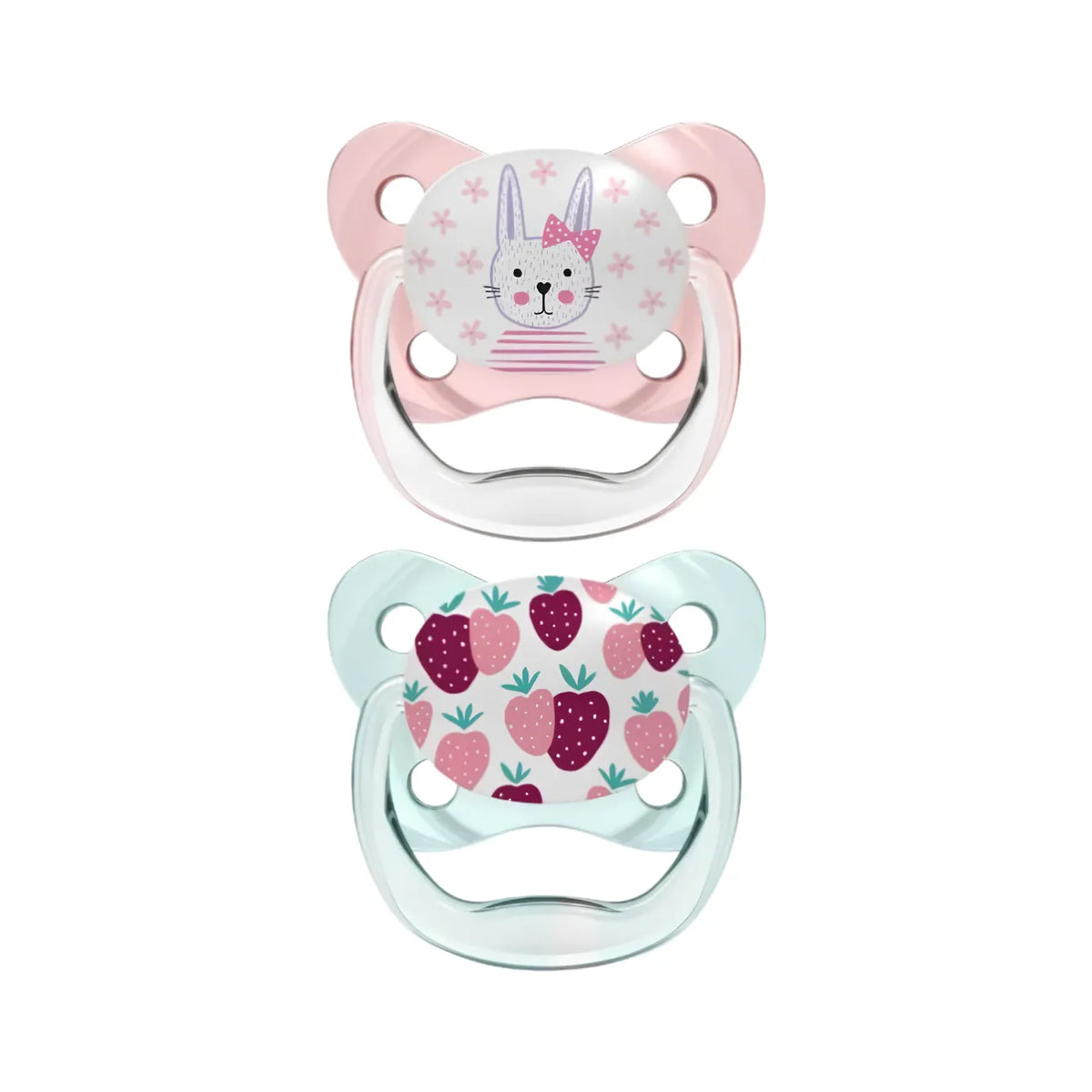 Set x2 Chupones PreVent de 0 a 6 meses Conejita Rosa Dr. Browns