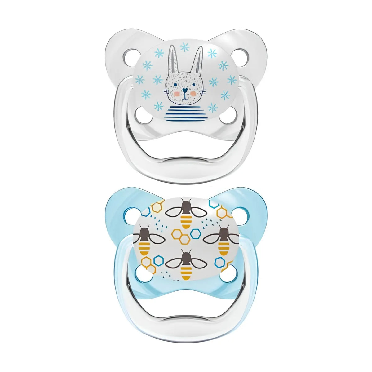 Set x2 Chupones PreVent de 0 a 6 meses Conejito Azul Dr. Browns