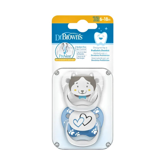 Set x2 Chupones PreVent de 6 a 18 meses Lobo Dr. Browns