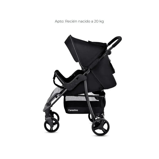 Coche City Travel Gris con Accesorios - Carestino