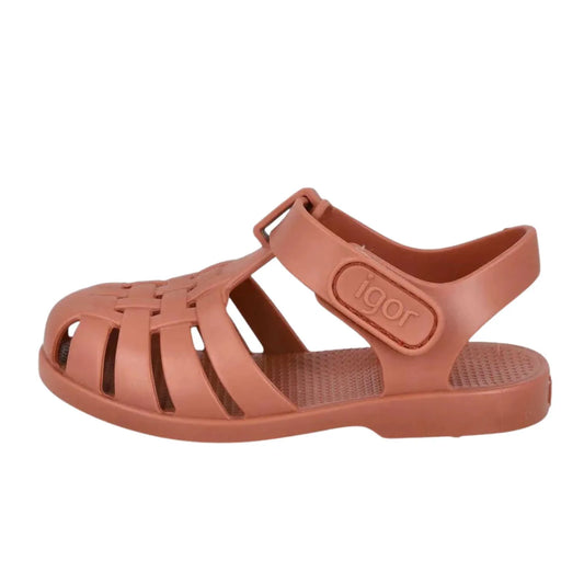 Sandalia Clásica Velcro Terracota - Igor