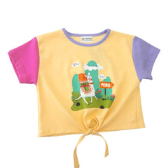 Polo Crop Top Llamita Amarillo - Compostura