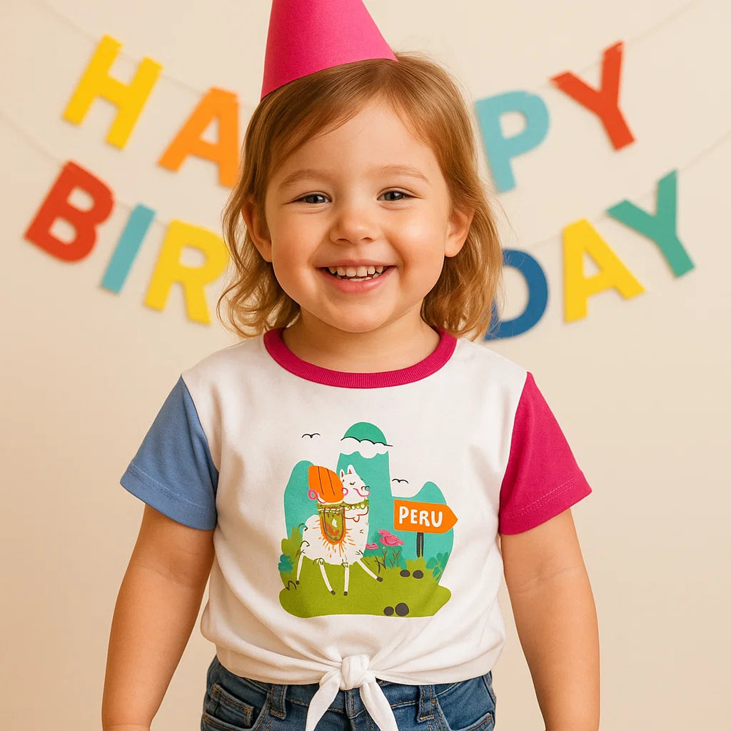 Polo Crop Top Llamita Blanco - Compostura