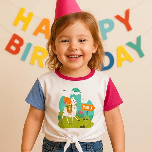 Polo Crop Top Llamita Blanco - Compostura