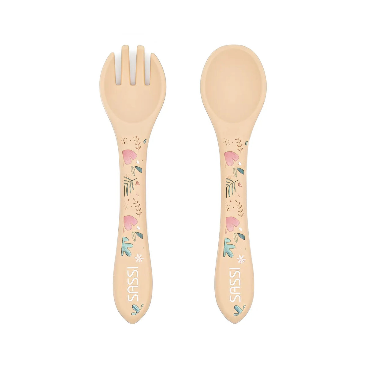Kit de tenedor y cuchara de Silicona Gnawy El Perezoso - Sassi