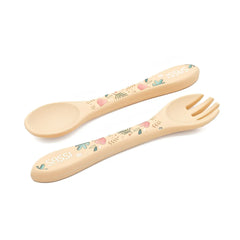 Kit de tenedor y cuchara de Silicona Gnawy El Perezoso - Sassi