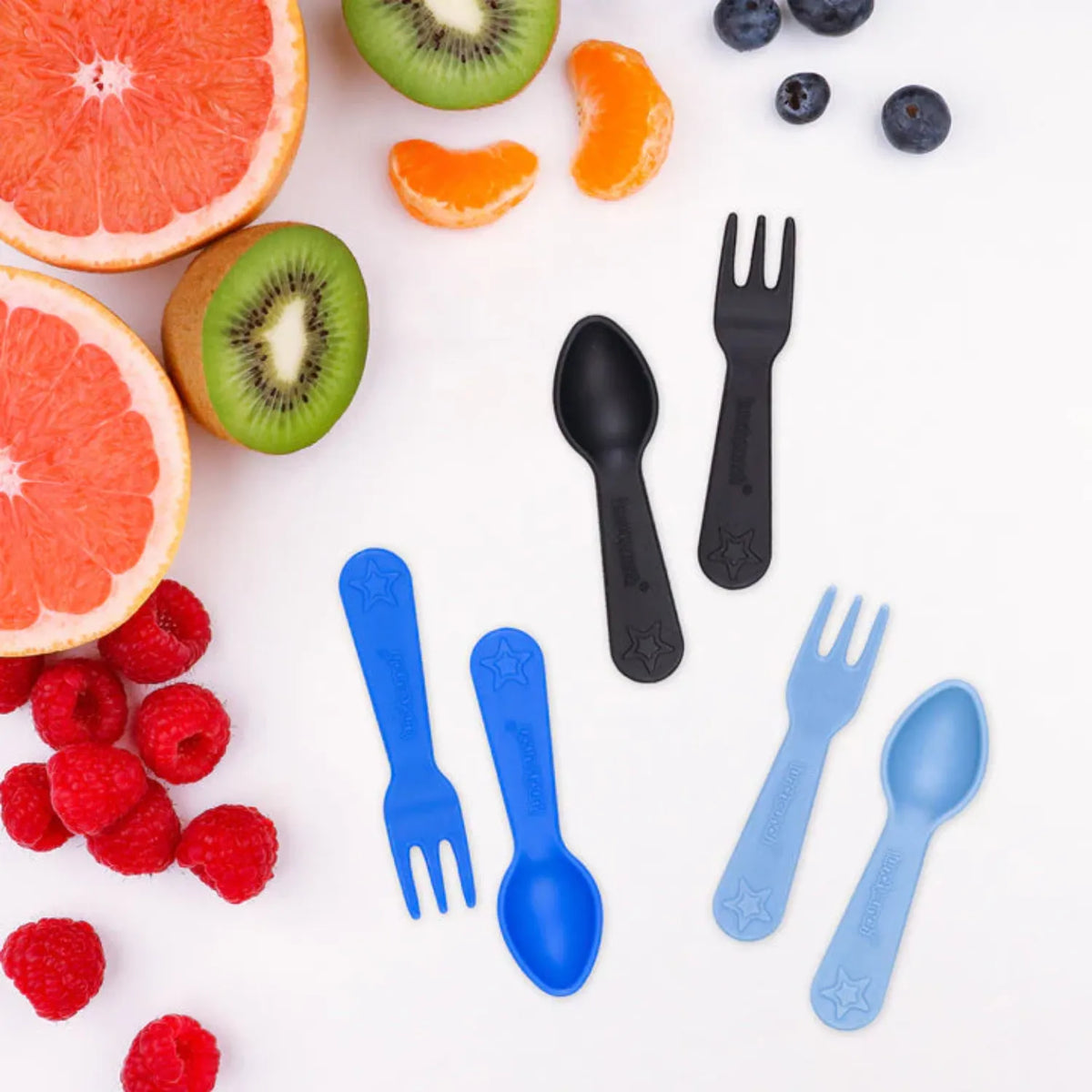 Set de Cuchara y Tenedor Lunch Punch - Azul