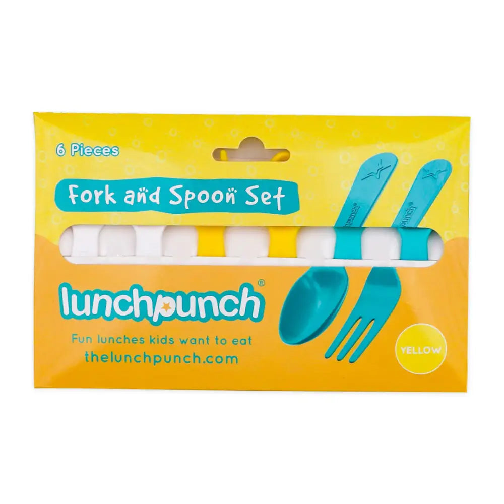 Set de Cuchara y Tenedor Lunch Punch - Amarillo