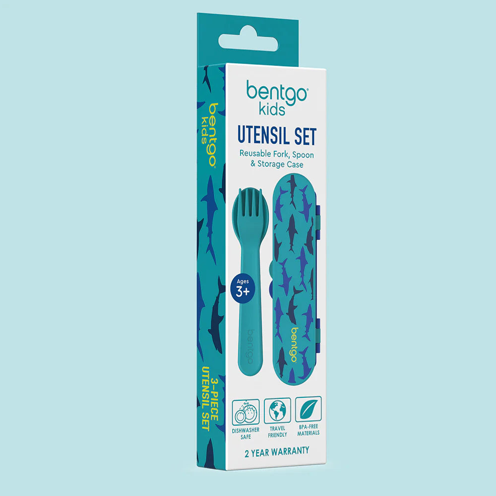 Set Cubiertos Tiburones - Bentgo Kids