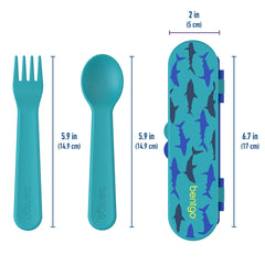 Set Cubiertos Tiburones - Bentgo Kids