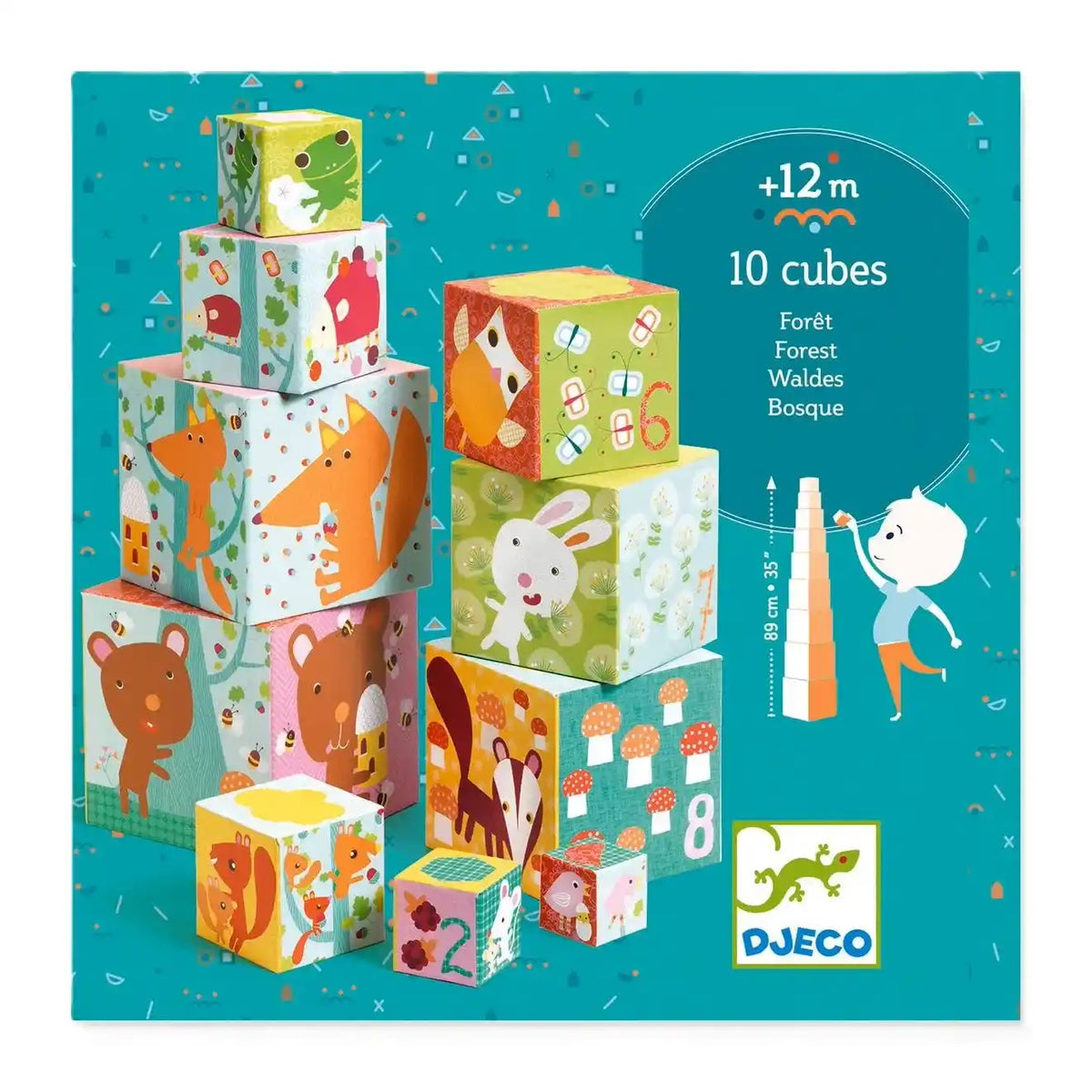 10 Cubos para Apilar- El Bosque - Djeco