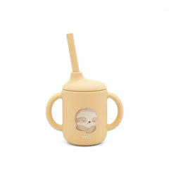 Vaso Taza con Cañita de Silicona - Gnawy el Perezoso