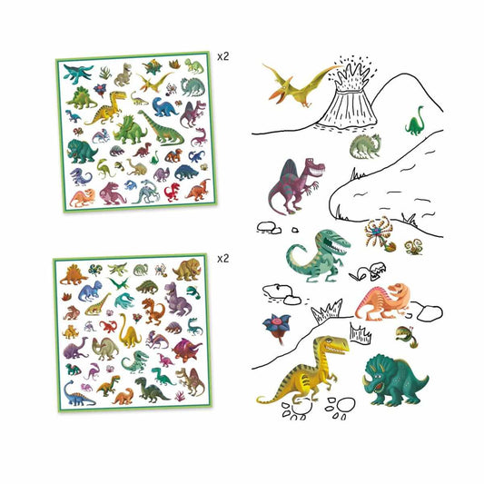 Pegatinas Dinosaurios - Djeco