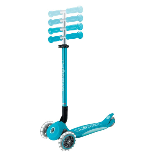 Scooter Elite Led Plegable 3-9 Celeste - Globber