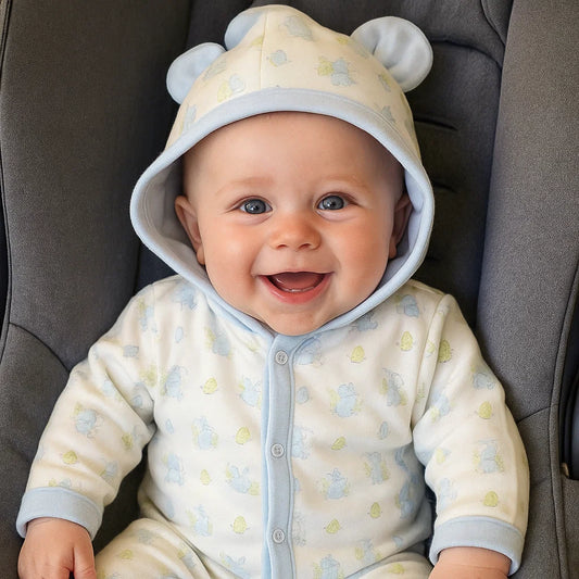 Enterizo Pima con Capucha Conejo Celeste - Compostura