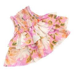 Falda Floral Rosa - Compostura