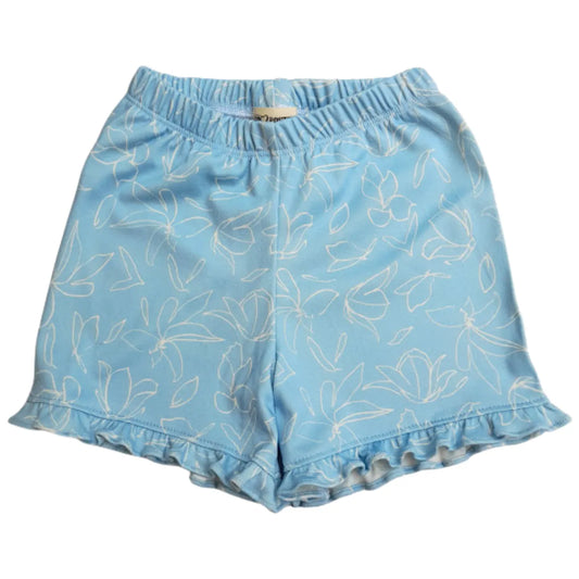 Short Algodón Kami Flores Celeste - Compostura