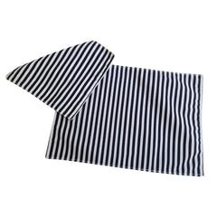 Individual Impermeable con Servilleta - Rayas Azul