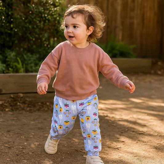 Pantalón Básico Niña Flores
