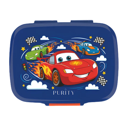 Lonchera Bandeja de Acero 3 Divisiones Cars - Purity