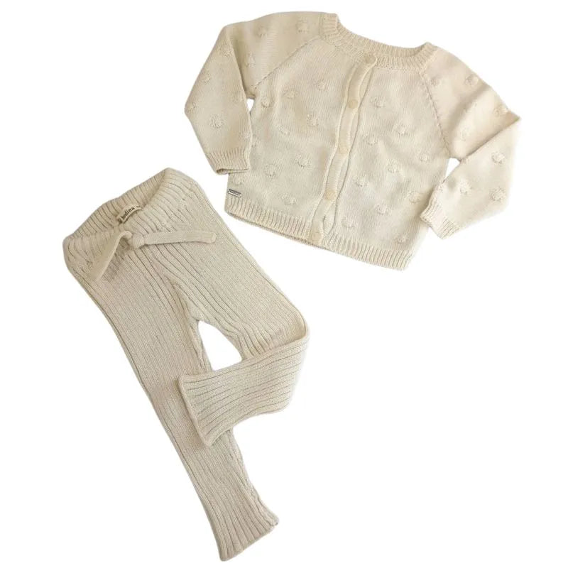 Conjunto Tejido Sofia - Lunita Llena Crema