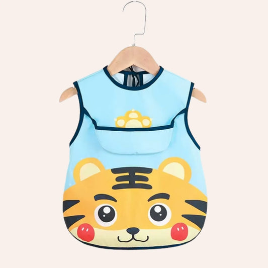 Mandil Impermeable Gatito Celeste Sin Mangas