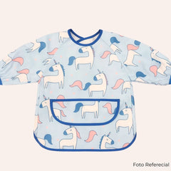 Mandil Impermeable Unicornios Manga Larga