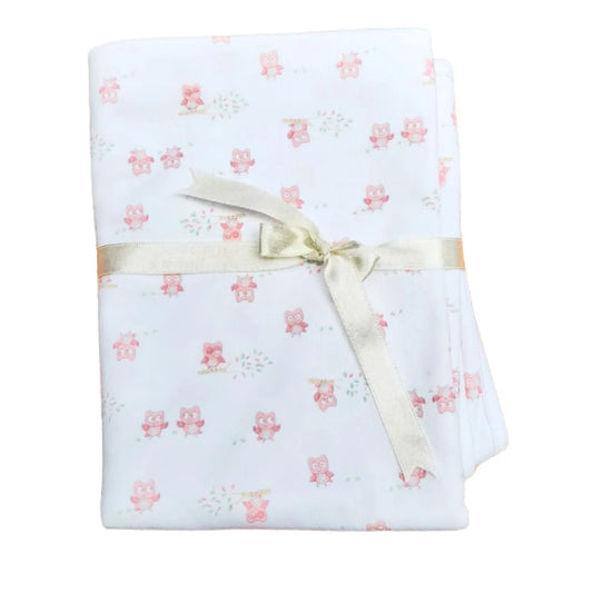 Manta Pima Búho Rosa Regular  - Baby Loli