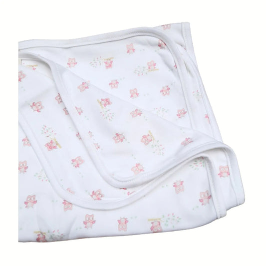 Manta Pima Búho Rosa Regular  - Baby Loli