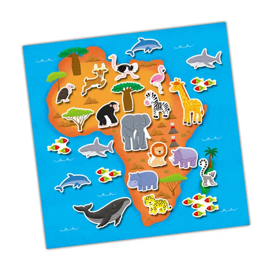 Libro de Stickers Reutilizable- Mapa