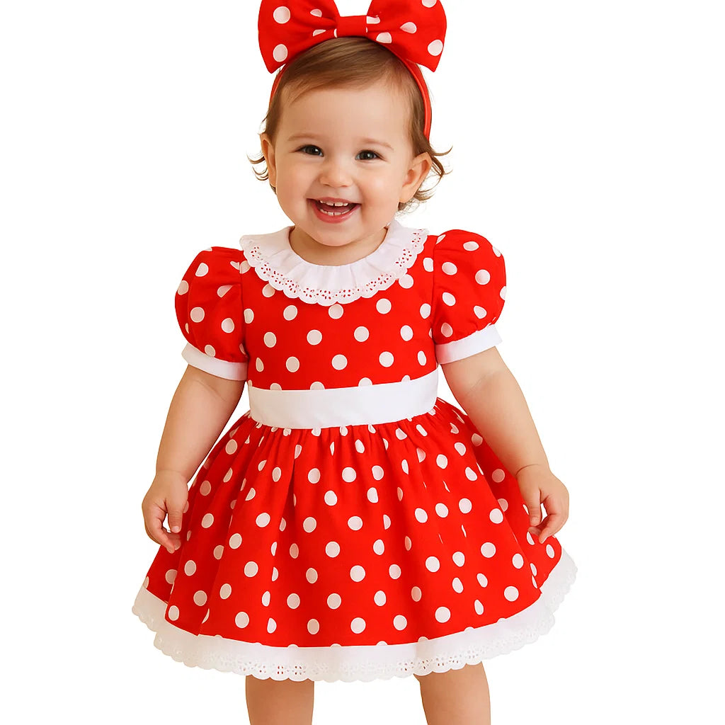 Vestido Temático Minnie - Sweet Peach