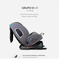 Butaca Montreal Gris Grupo 0/I/II/III ISofix - Carestino