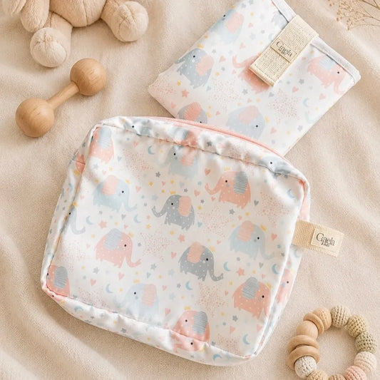 Neceser Impermeable Elefantes - Gaela Baby